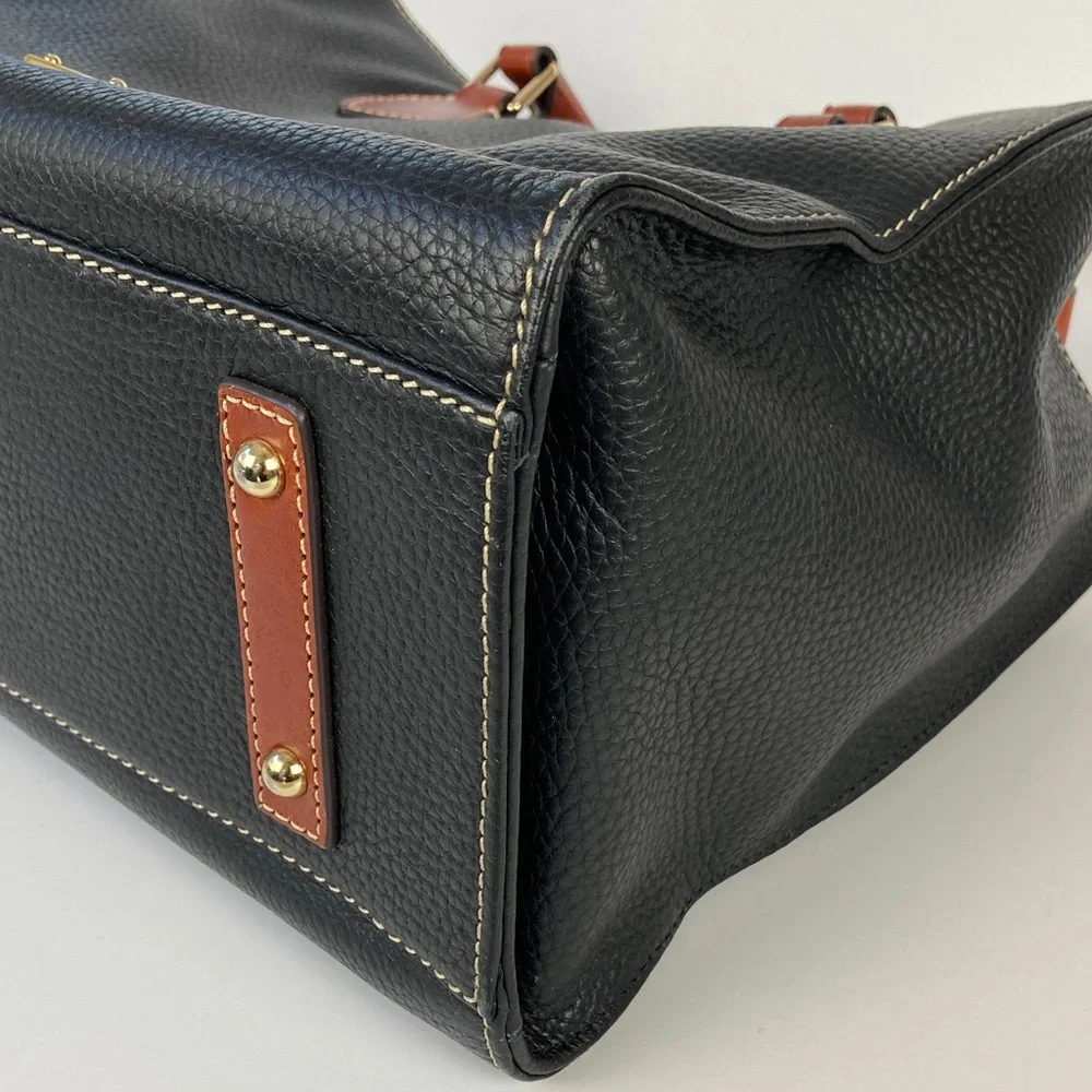 Dooney & Bourke Black Leather Janine Satchel Tote Bag